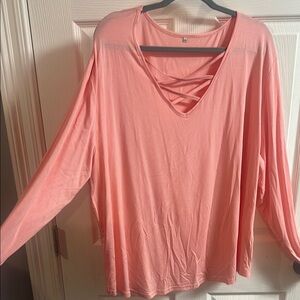 Women's Pink Long Sleeve Top